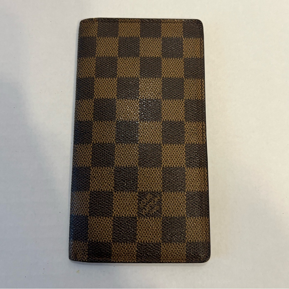 Louis Vuitton‎ Damier Ebene vertical/Checkbook Wallet